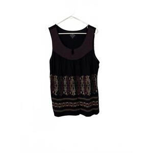 Charter Club Women's Bohemian Style Tank Top - Size XL